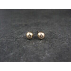 5mm Gold Ball Stud Earrings 14K Gold Filled New Old Stock